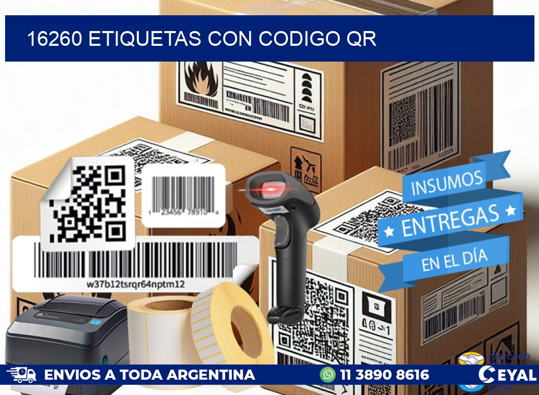 16260 etiquetas con codigo qr