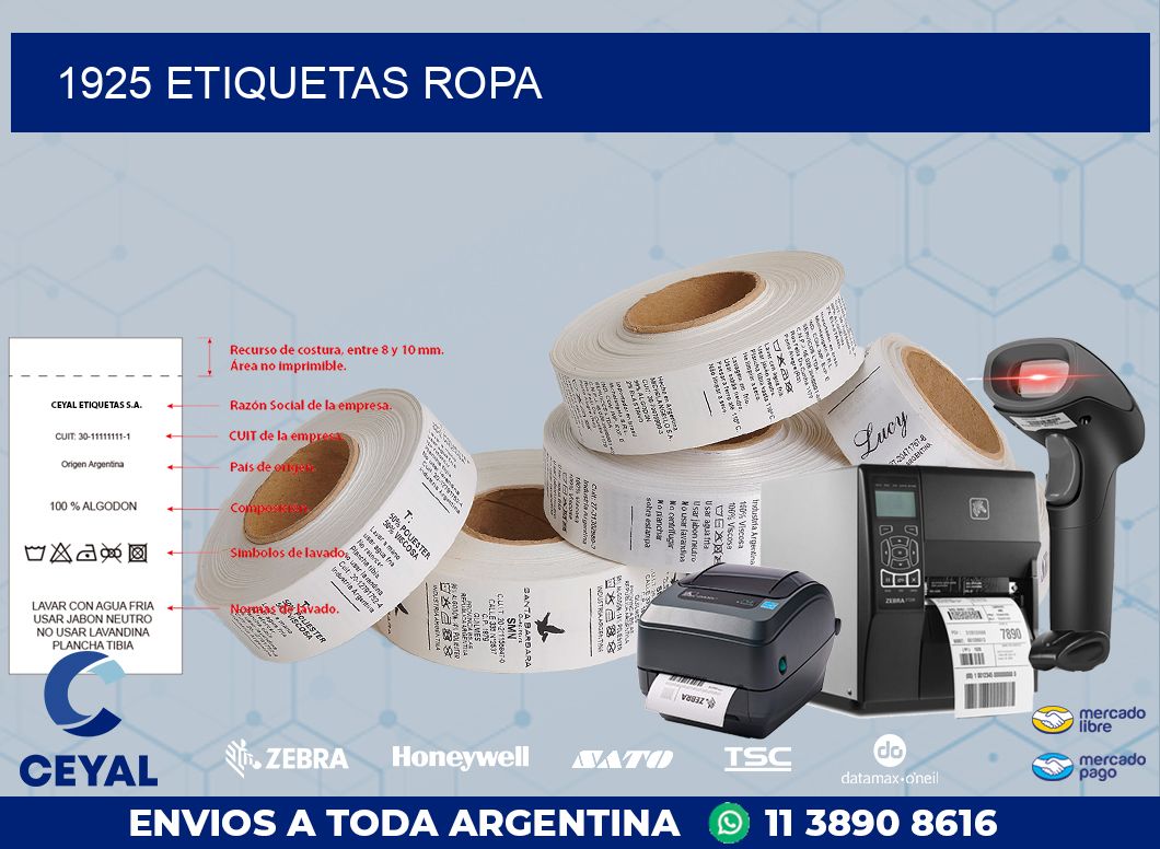 1925 ETIQUETAS ROPA