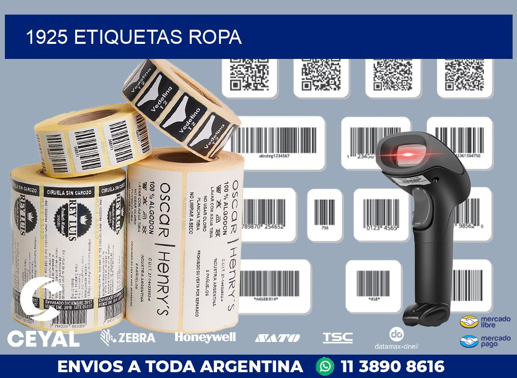 1925 ETIQUETAS ROPA
