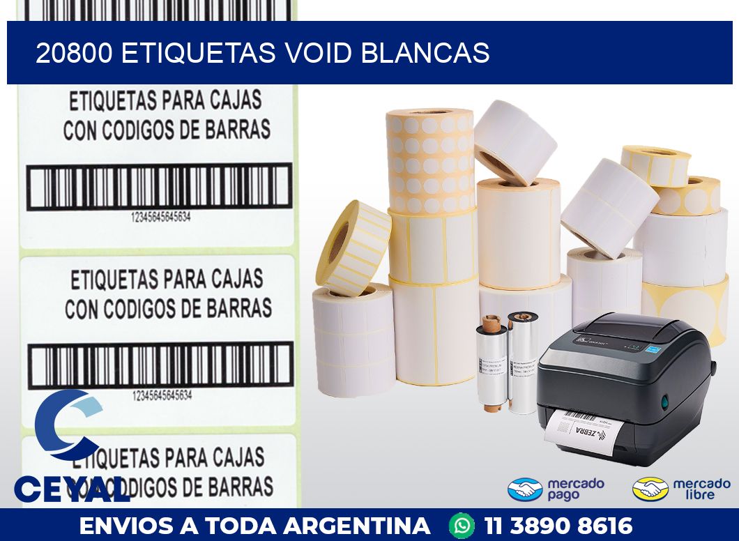 20800 ETIQUETAS VOID BLANCAS