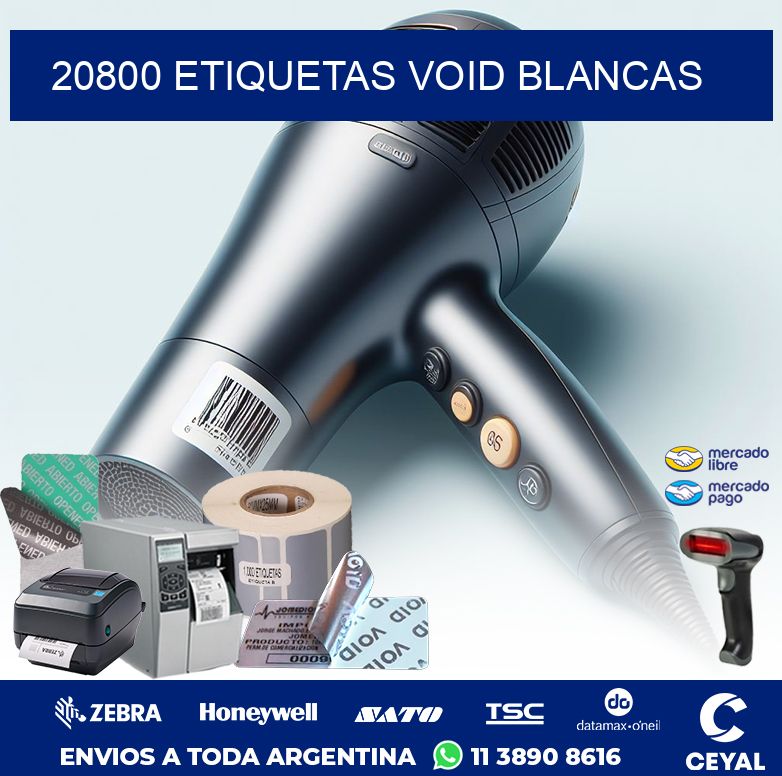 20800 ETIQUETAS VOID BLANCAS