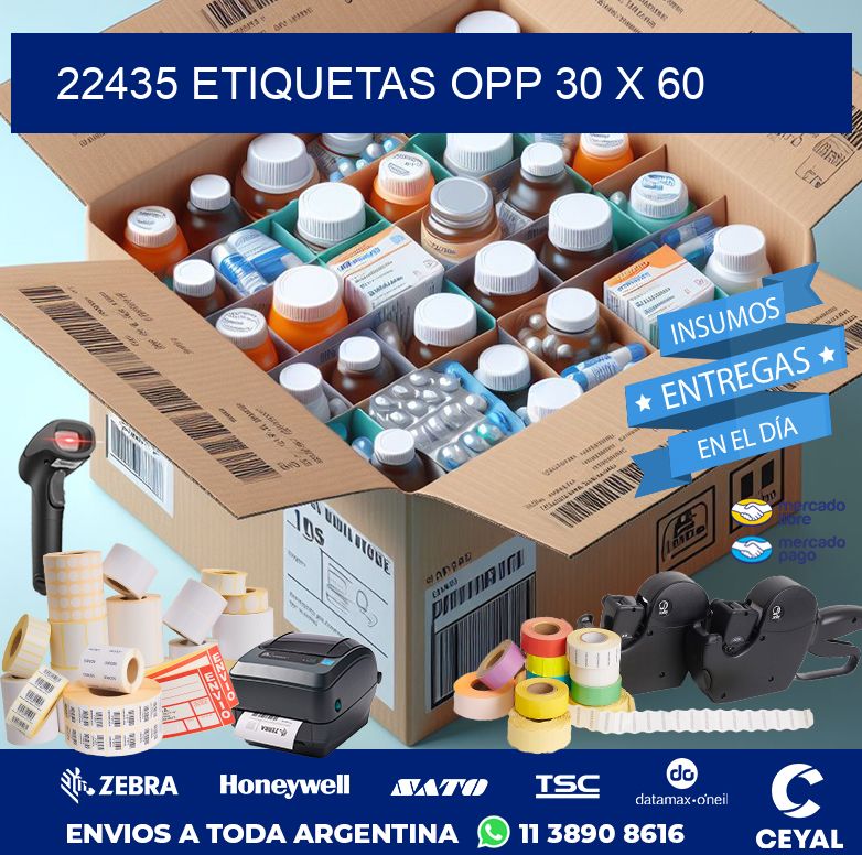 22435 ETIQUETAS OPP 30 X 60