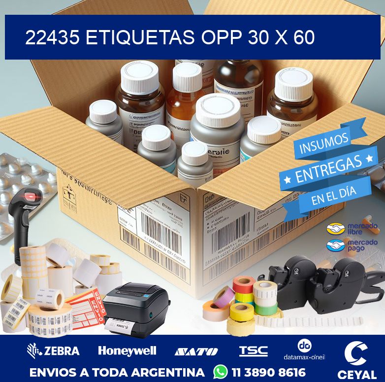22435 ETIQUETAS OPP 30 X 60
