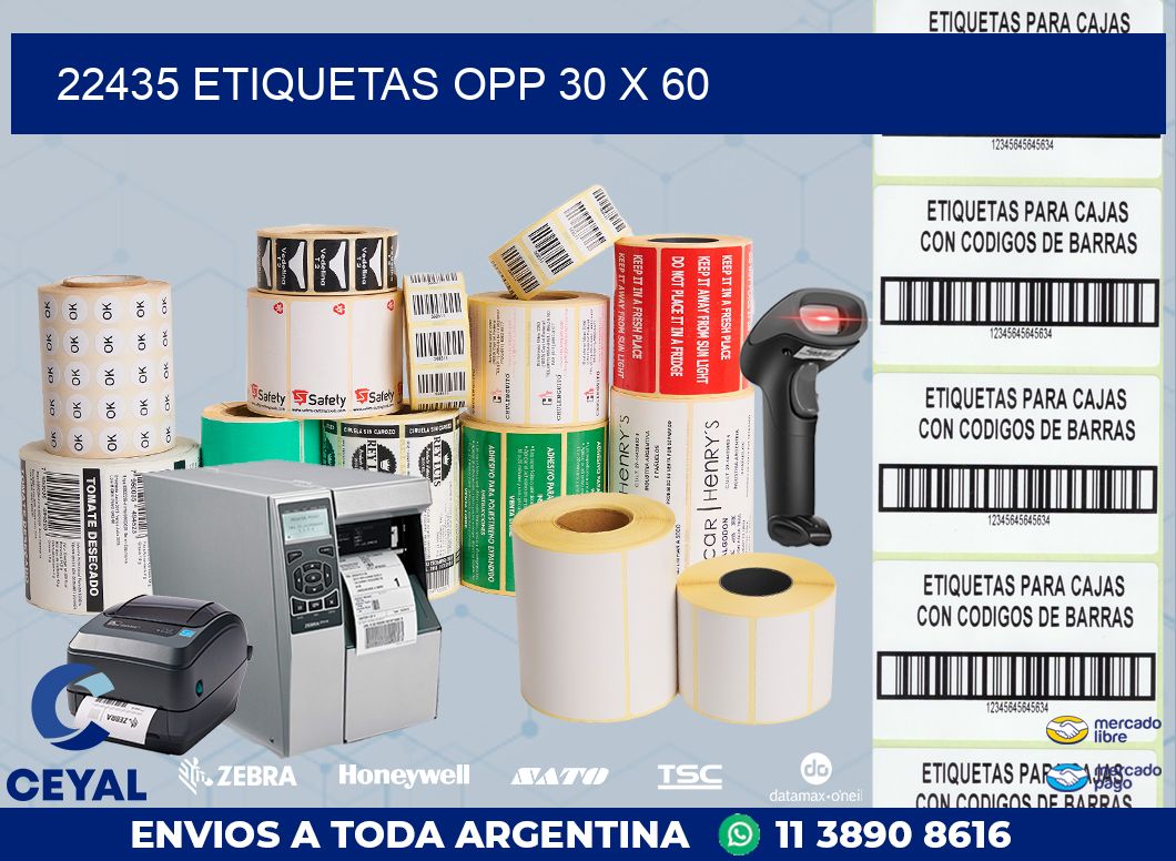 22435 ETIQUETAS OPP 30 X 60