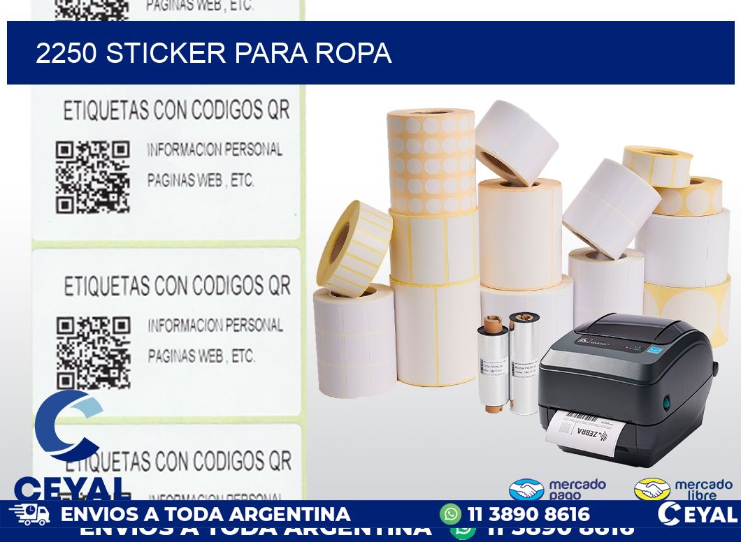 2250 STICKER PARA ROPA