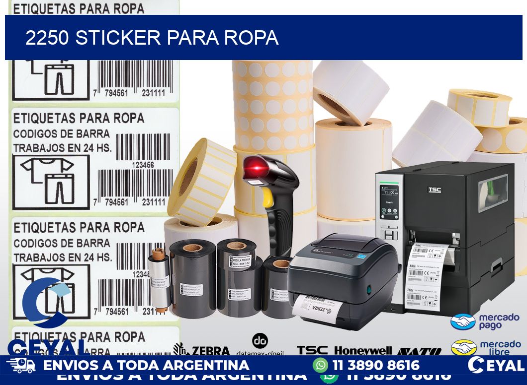 2250 STICKER PARA ROPA