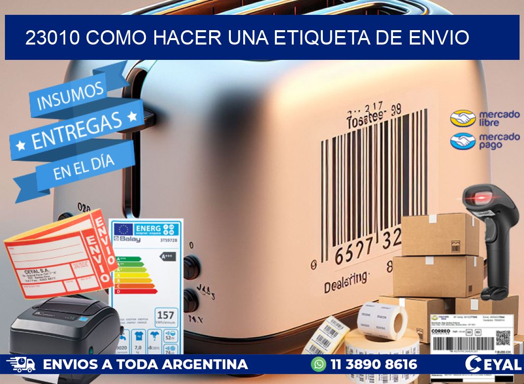23010 como hacer una etiqueta de envio