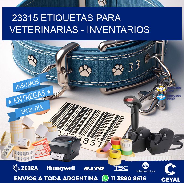 23315 ETIQUETAS PARA VETERINARIAS - INVENTARIOS