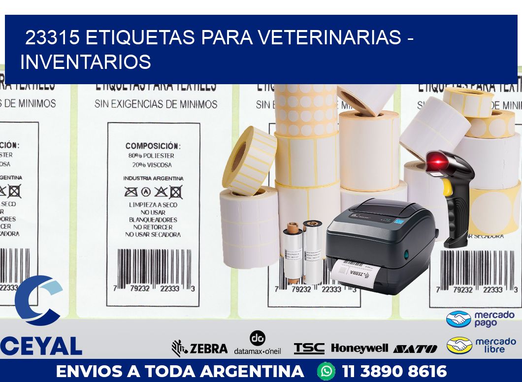 23315 ETIQUETAS PARA VETERINARIAS - INVENTARIOS