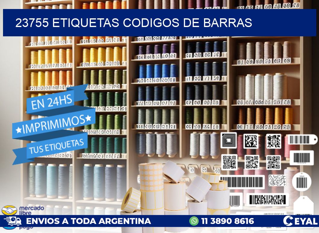 23755 etiquetas codigos de barras