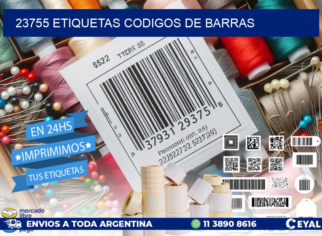 23755 etiquetas codigos de barras