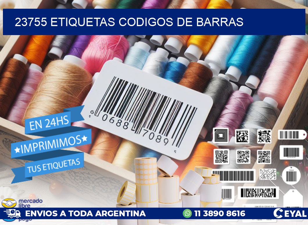 23755 etiquetas codigos de barras