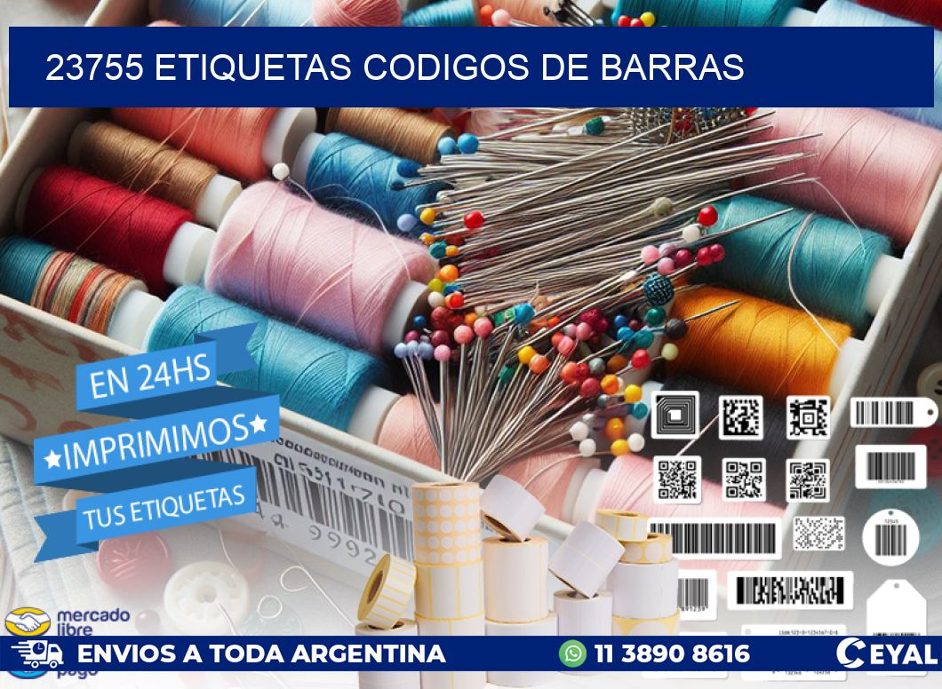 23755 etiquetas codigos de barras