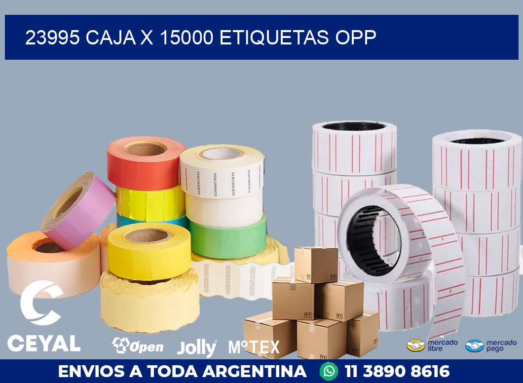 23995 CAJA X 15000 ETIQUETAS OPP