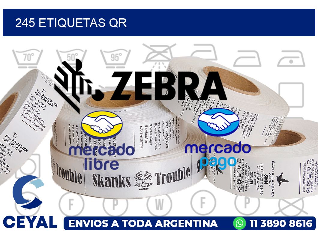 245 ETIQUETAS QR
