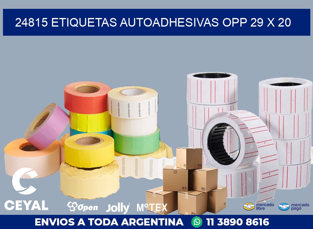 24815 ETIQUETAS AUTOADHESIVAS OPP 29 X 20