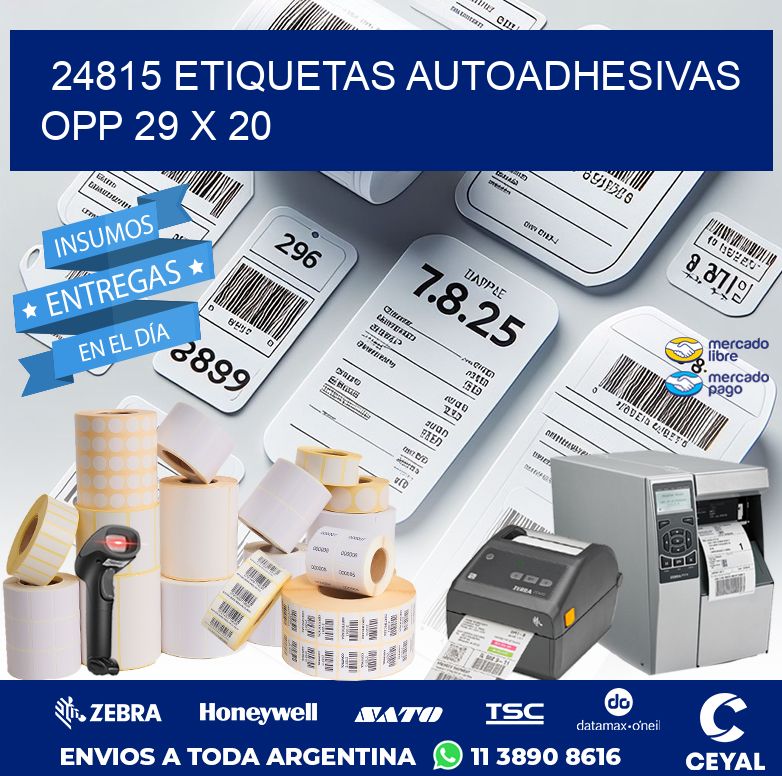 24815 ETIQUETAS AUTOADHESIVAS OPP 29 X 20