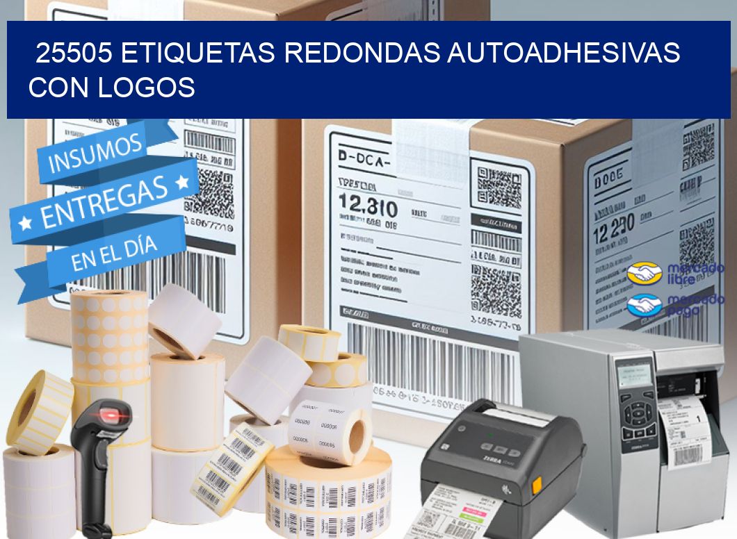 25505 ETIQUETAS REDONDAS AUTOADHESIVAS CON LOGOS