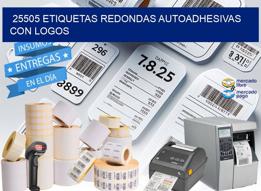 25505 ETIQUETAS REDONDAS AUTOADHESIVAS CON LOGOS