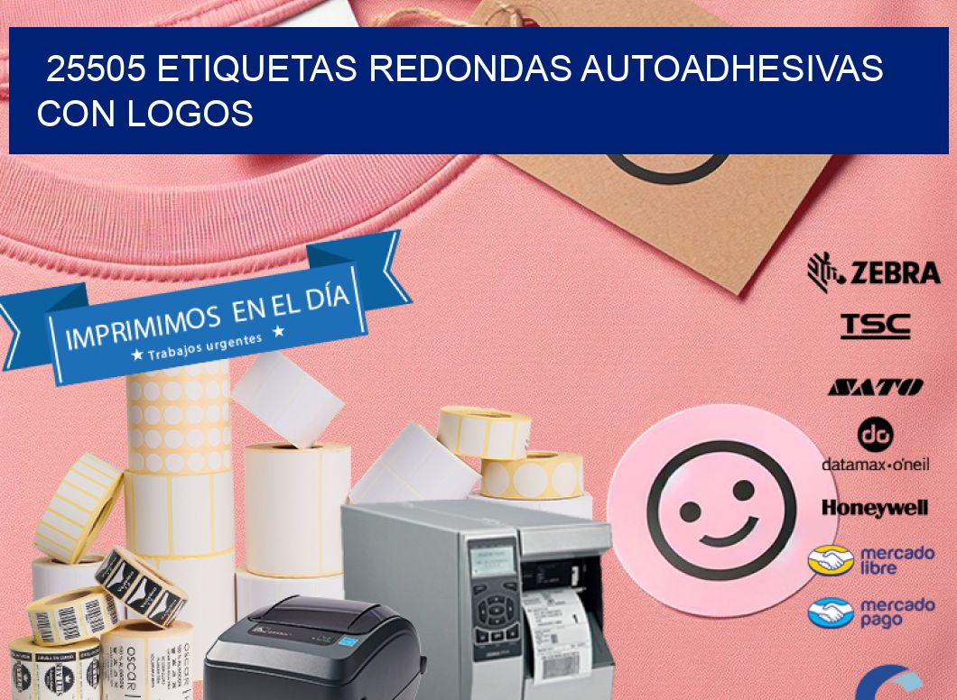 25505 ETIQUETAS REDONDAS AUTOADHESIVAS CON LOGOS