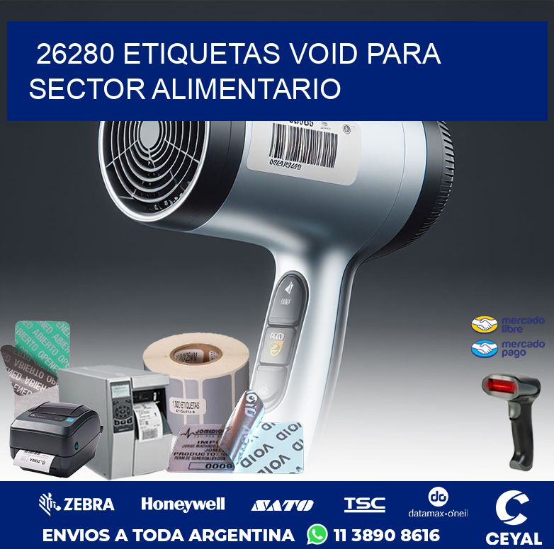 26280 ETIQUETAS VOID PARA SECTOR ALIMENTARIO
