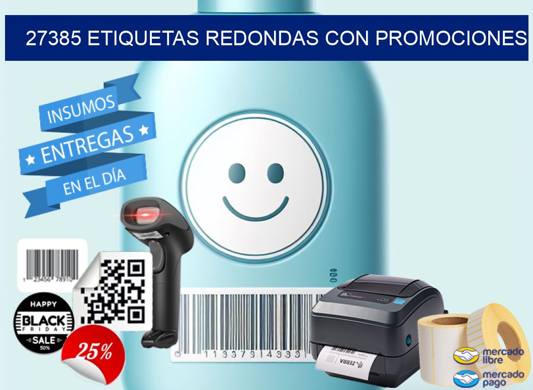 27385 ETIQUETAS REDONDAS CON PROMOCIONES
