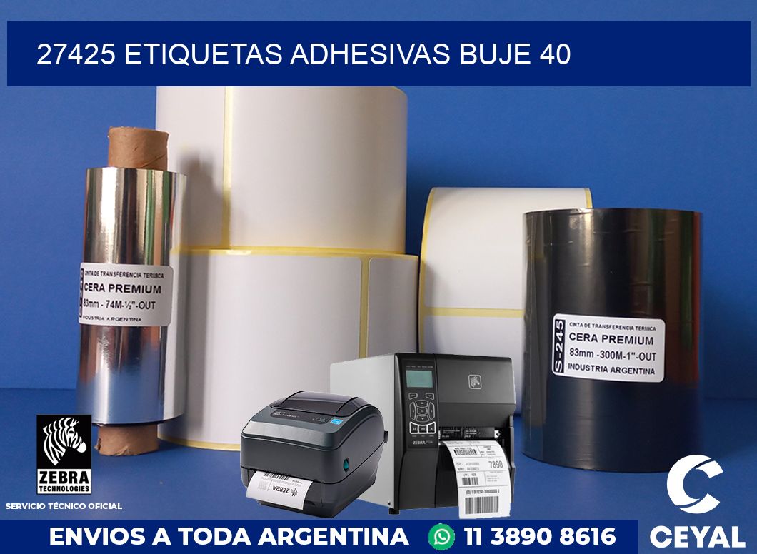 27425 ETIQUETAS ADHESIVAS BUJE 40
