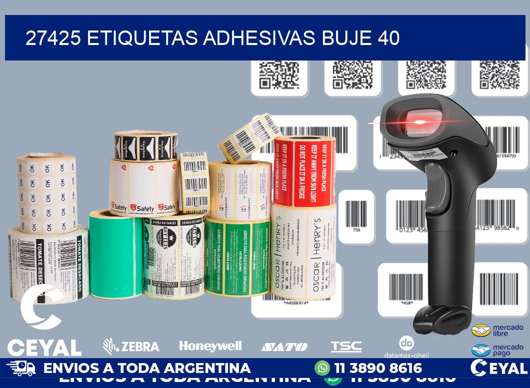 27425 ETIQUETAS ADHESIVAS BUJE 40