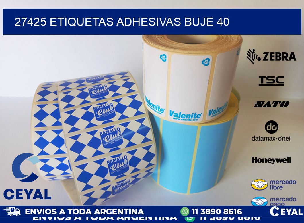 27425 ETIQUETAS ADHESIVAS BUJE 40