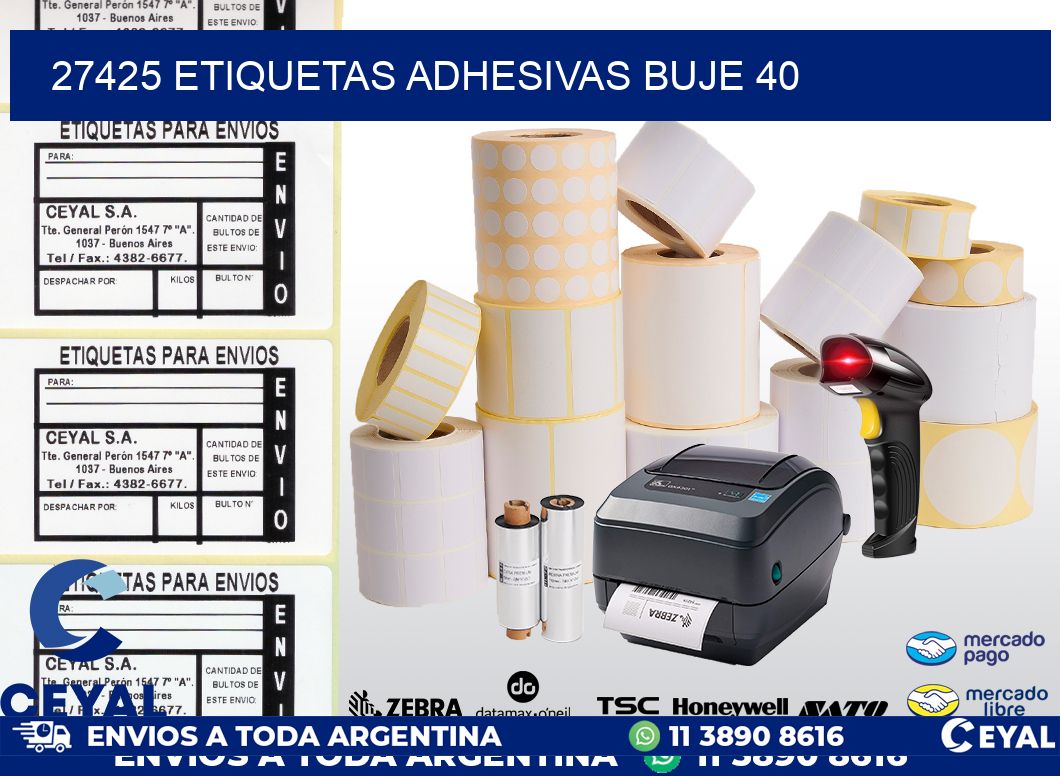 27425 ETIQUETAS ADHESIVAS BUJE 40