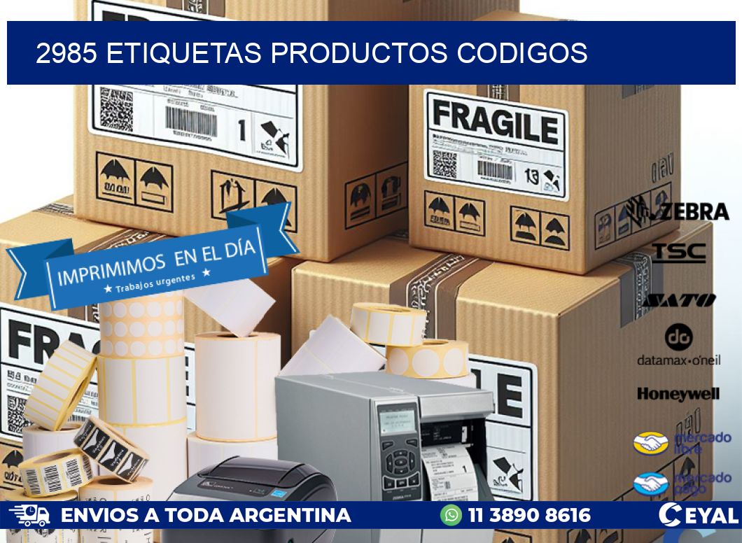 2985 etiquetas productos codigos