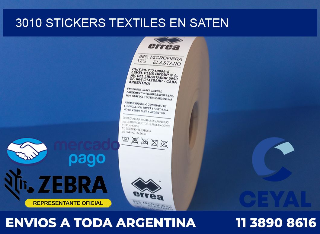 3010 STICKERS TEXTILES EN SATEN