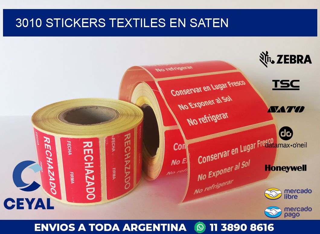 3010 STICKERS TEXTILES EN SATEN