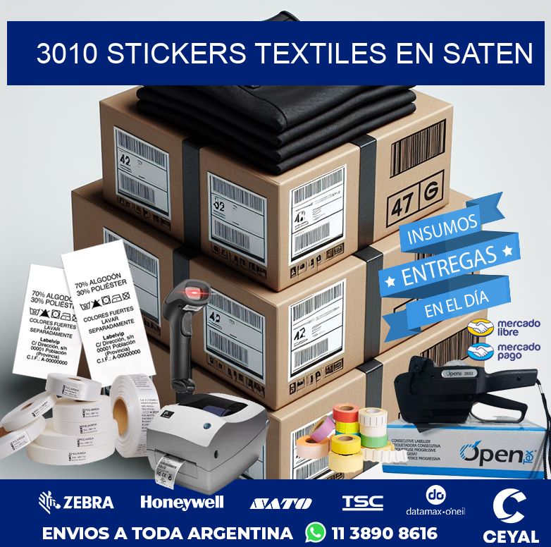 3010 STICKERS TEXTILES EN SATEN