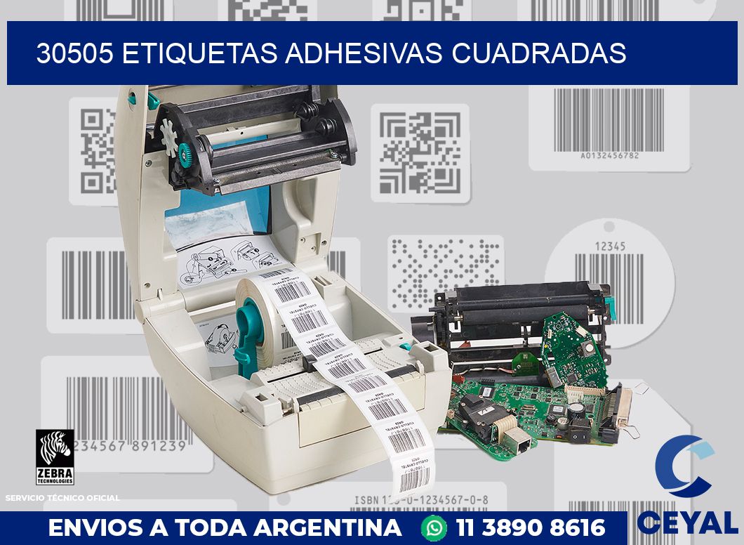 30505 ETIQUETAS ADHESIVAS CUADRADAS
