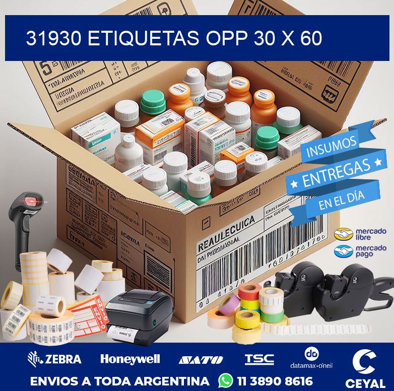 31930 ETIQUETAS OPP 30 X 60