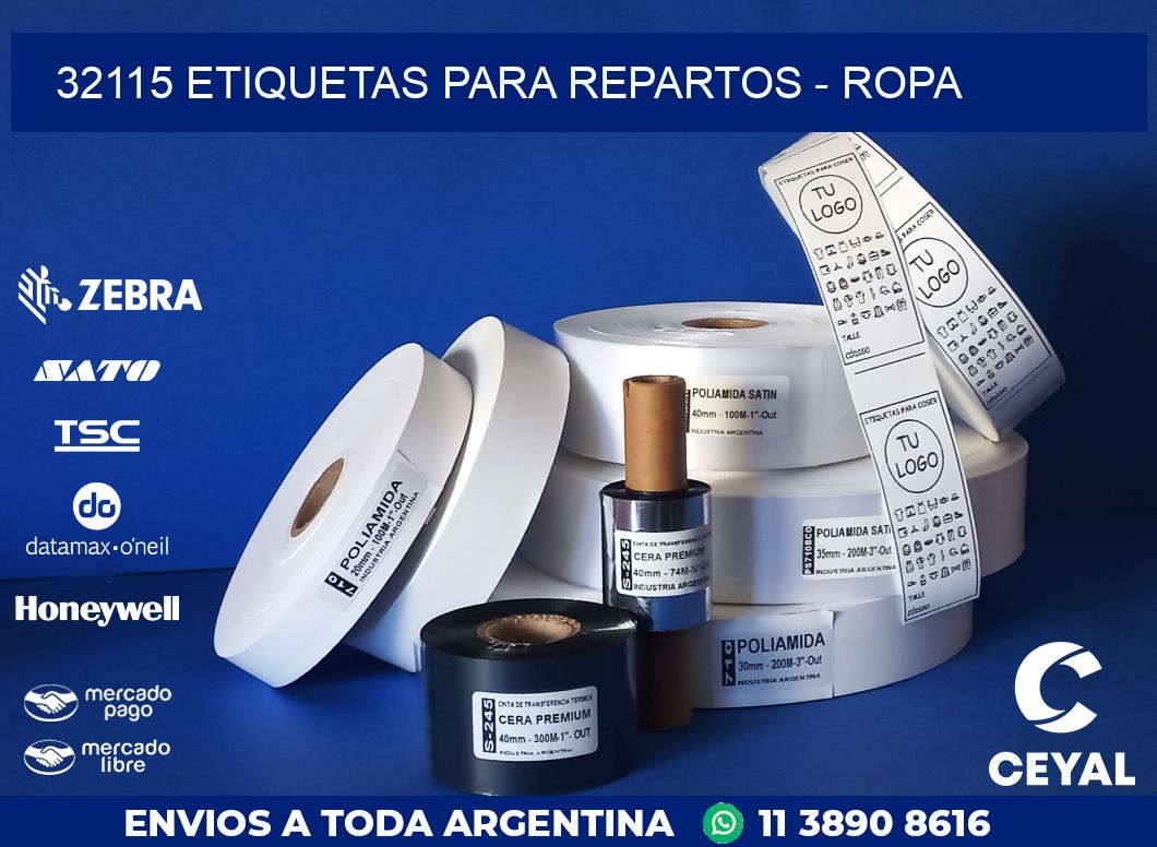 32115 ETIQUETAS PARA REPARTOS - ROPA