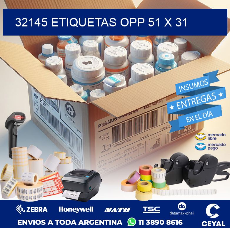 32145 ETIQUETAS OPP 51 X 31