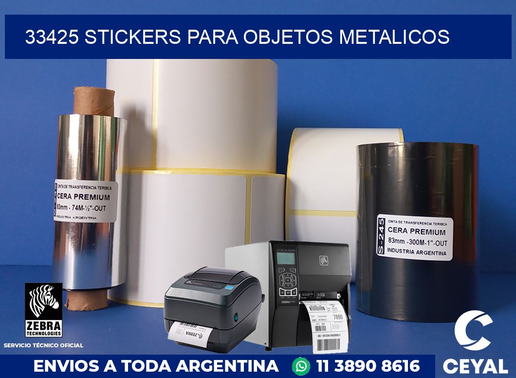 33425 STICKERS PARA OBJETOS METALICOS