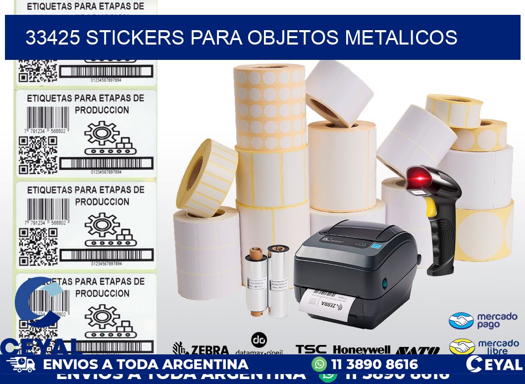 33425 STICKERS PARA OBJETOS METALICOS
