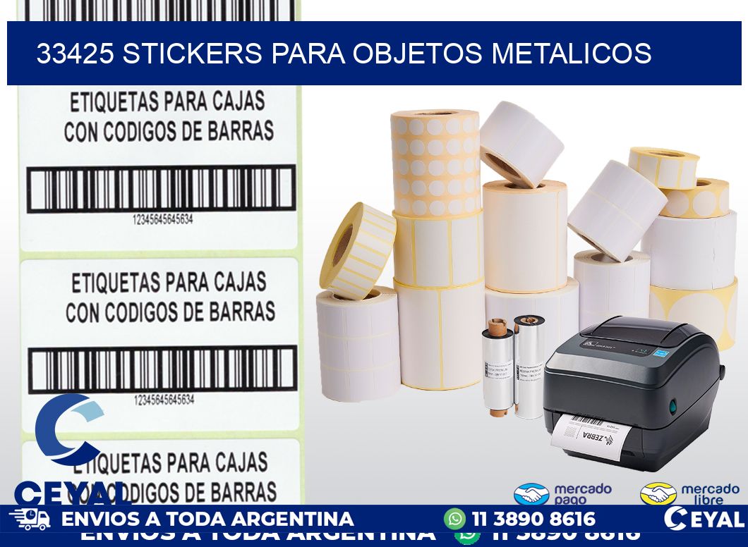 33425 STICKERS PARA OBJETOS METALICOS