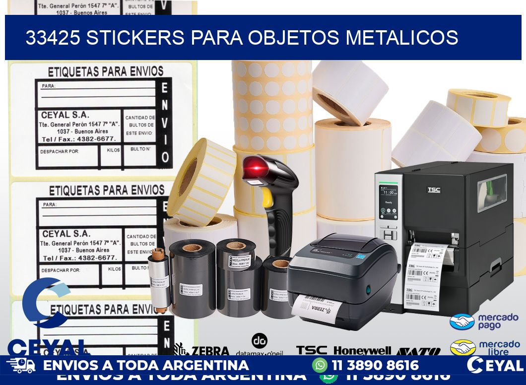 33425 STICKERS PARA OBJETOS METALICOS
