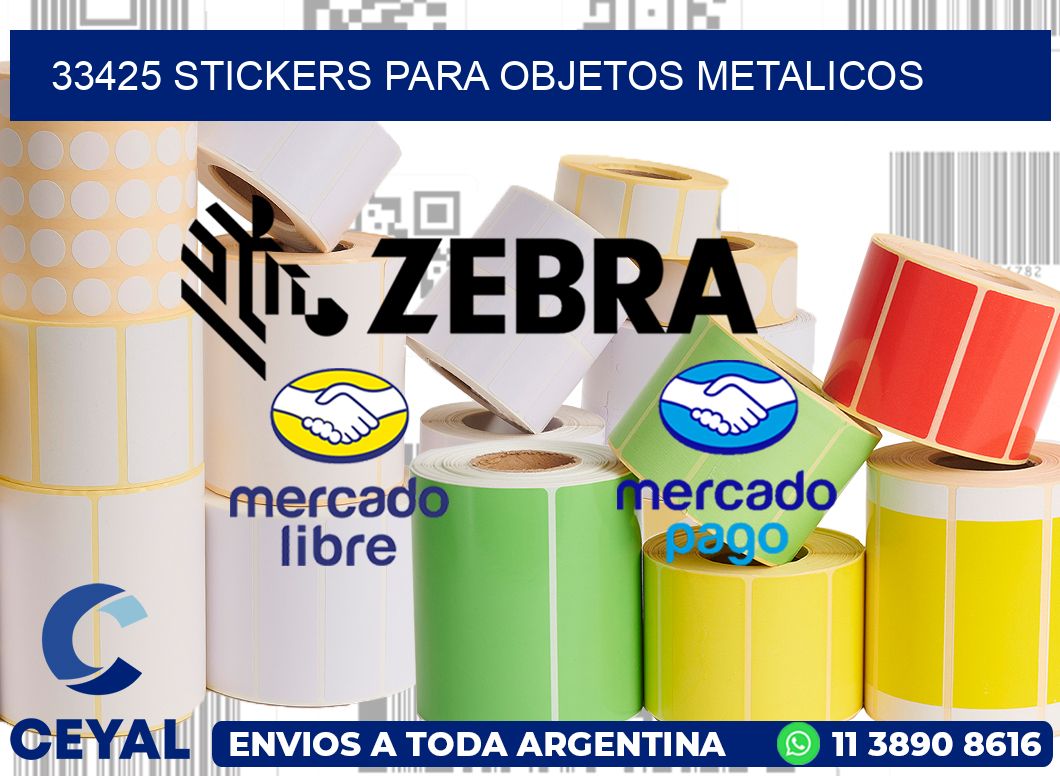 33425 STICKERS PARA OBJETOS METALICOS