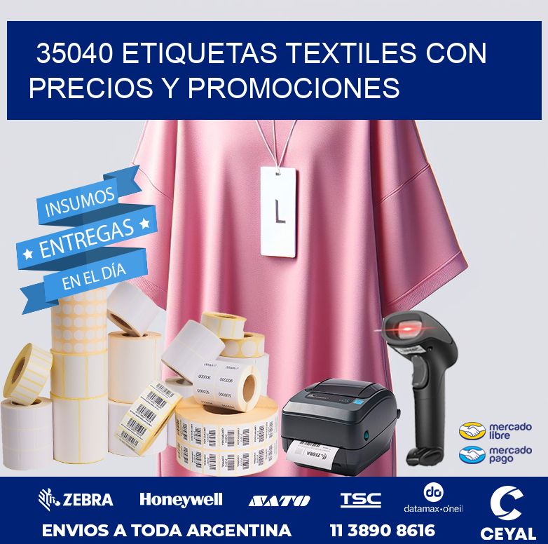 35040 ETIQUETAS TEXTILES CON PRECIOS Y PROMOCIONES