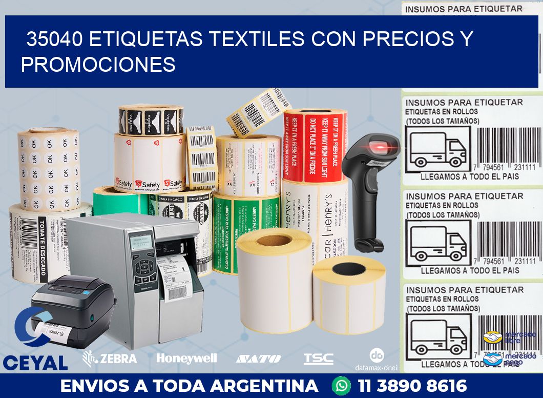 35040 ETIQUETAS TEXTILES CON PRECIOS Y PROMOCIONES