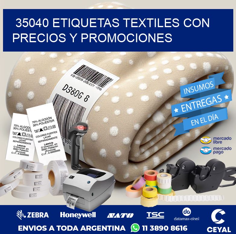 35040 ETIQUETAS TEXTILES CON PRECIOS Y PROMOCIONES
