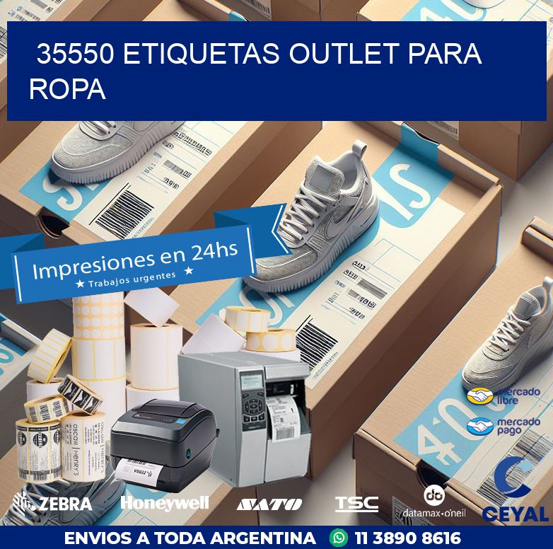 35550 ETIQUETAS OUTLET PARA ROPA