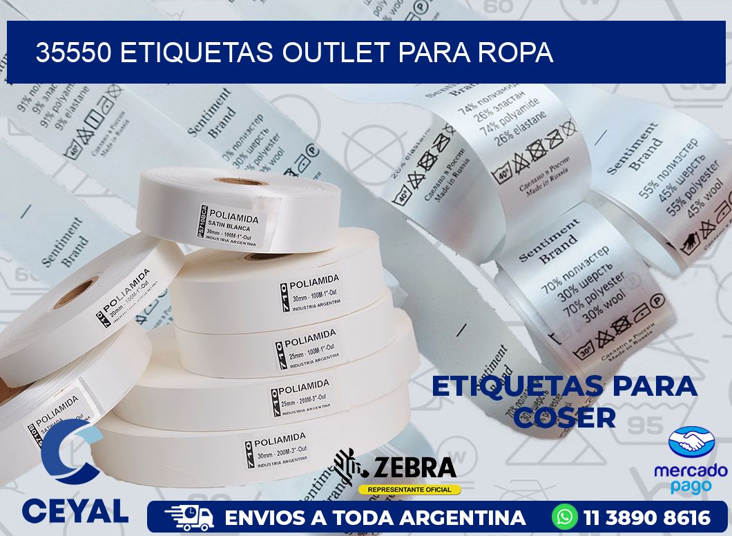 35550 ETIQUETAS OUTLET PARA ROPA