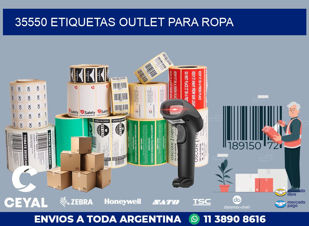 35550 ETIQUETAS OUTLET PARA ROPA