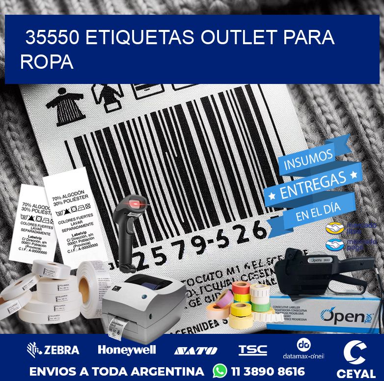 35550 ETIQUETAS OUTLET PARA ROPA